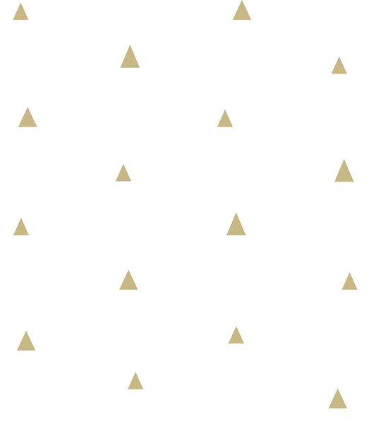 Vliesová tapeta bílá se zlatými trojúhelníky 347680, Precious, Origin