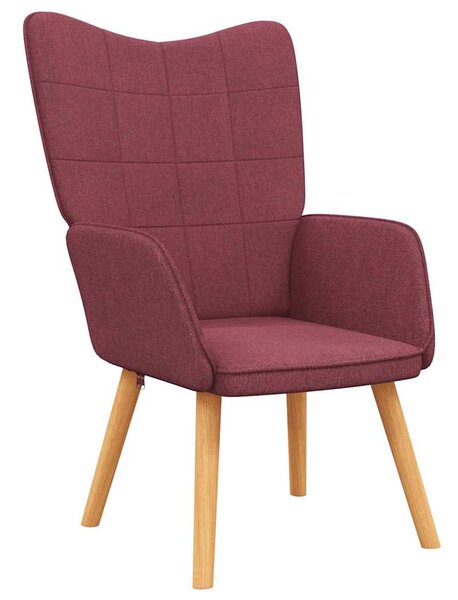 Relaxační křeslo se stoličkou vínové textil 327938