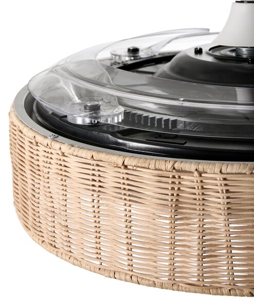 Stropní ventilátor se světlem TOMOKA s dálkovým ovládáním LED Bílá