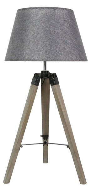 CLX Stojací lampa trojnožka GIAN, šedá