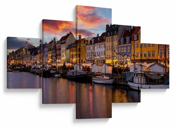 Obraz - Nyhavn, Kodaň (125x70 cm)