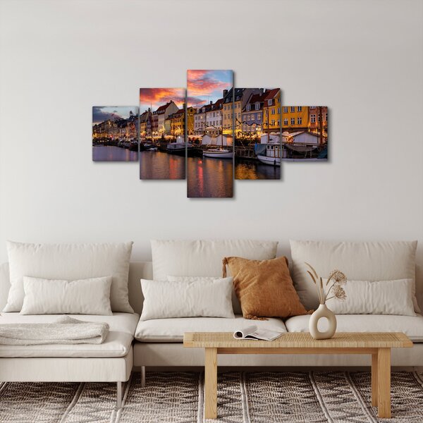 Obraz - Nyhavn, Kodaň (125x70 cm)