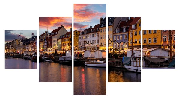 Obraz - Nyhavn, Kodaň (125x70 cm)
