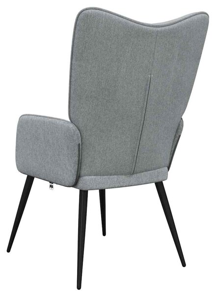 Relaxační židle světle šedá textil 327941