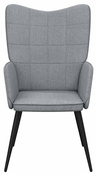 Relaxační židle světle šedá textil 327941