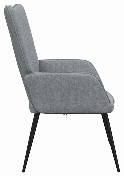 Relaxační židle světle šedá textil 327941