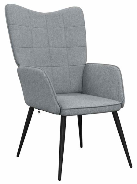Relaxační židle světle šedá textil 327941