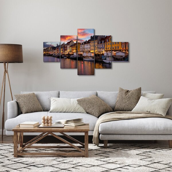 Obraz - Nyhavn, Kodaň (125x70 cm)