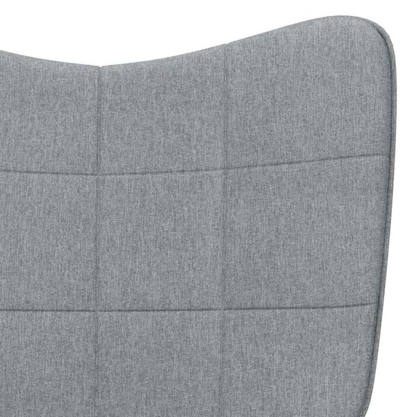 Relaxační židle světle šedá textil 327941