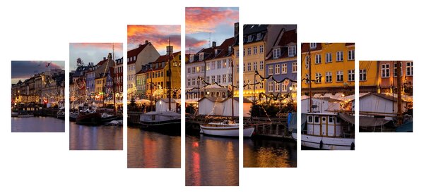 Obraz - Nyhavn, Kodaň (210x100 cm)