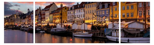 Obraz - Nyhavn, Kodaň (170x50 cm)