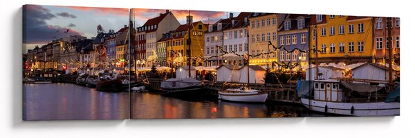 Obraz - Nyhavn, Kodaň (170x50 cm)