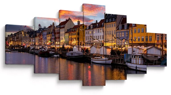 Obraz - Nyhavn, Kodaň (210x100 cm)
