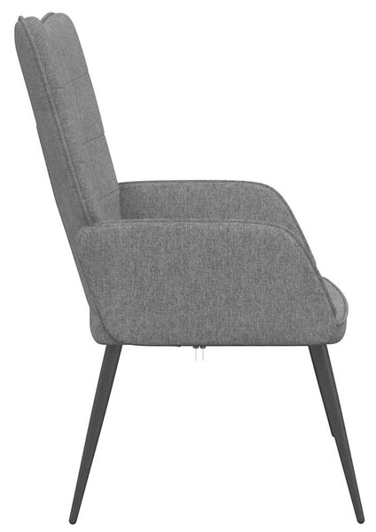 Relaxační židle tmavě šedá textil 327942