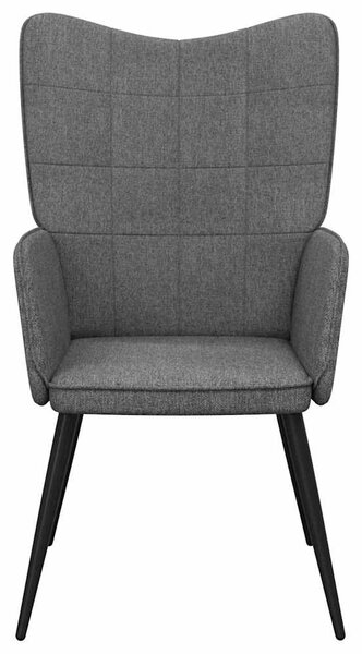 Relaxační židle tmavě šedá textil 327942