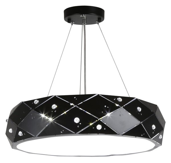 CLX LED závěsný lustr na lanku FLAVIO, černý 31-64868