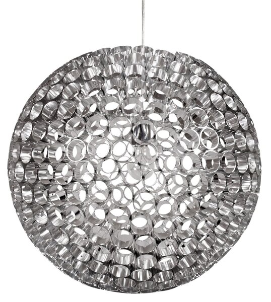 CLX Designový závěsný lustr na lanku ACHILLE, stříbrný, koule 31-94080