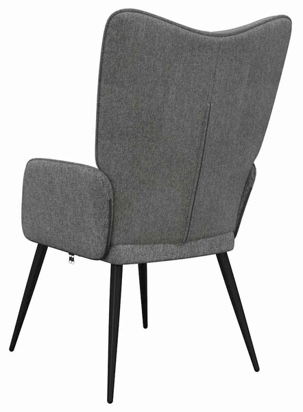 Relaxační židle tmavě šedá textil 327942