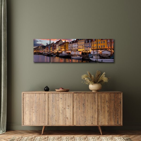 Obraz - Nyhavn, Kodaň (170x50 cm)