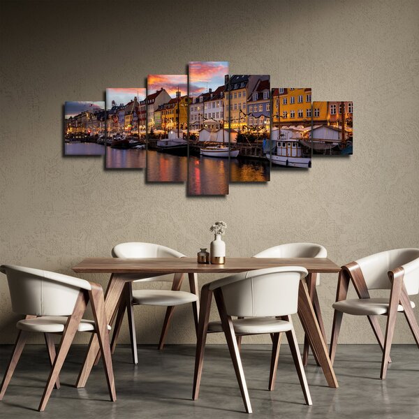 Obraz - Nyhavn, Kodaň (210x100 cm)