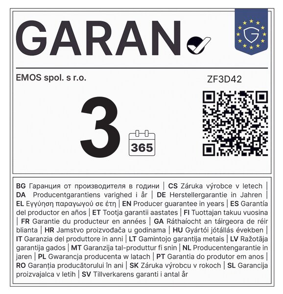 LED žárovka filament ZF3D42 E14, 5,9W, teplá bílá