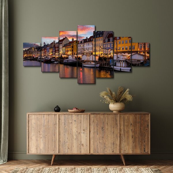 Obraz - Nyhavn, Kodaň (210x100 cm)