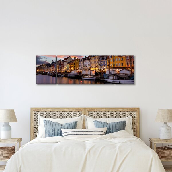Obraz - Nyhavn, Kodaň (170x50 cm)