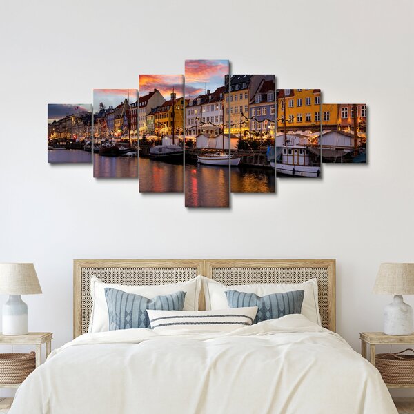 Obraz - Nyhavn, Kodaň (210x100 cm)