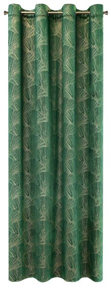 ZATEMŇOVACÍ ZÁVĚS NA KROUŽCÍCH PIERRE CARDIN GOYA 140X250 CM ZELENÁ