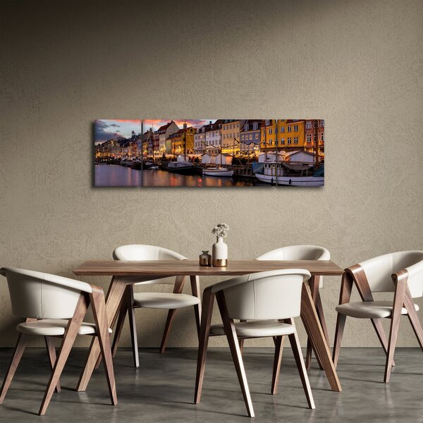 Obraz - Nyhavn, Kodaň (170x50 cm)