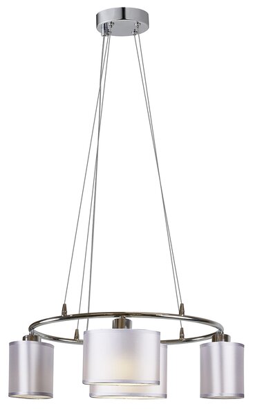 CLX Moderní závěsný čtyřramenný lustr na lanku BALDASSARE, šedý 34-70807