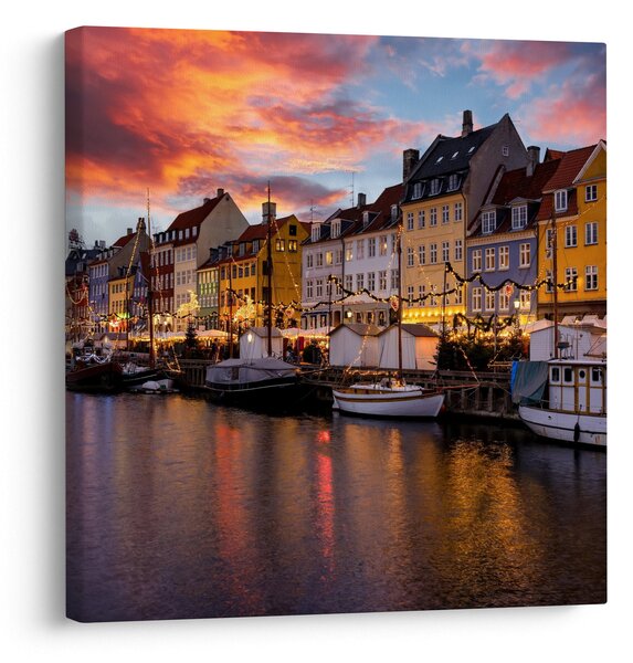 Obraz - Nyhavn, Kodaň (30x30 cm)