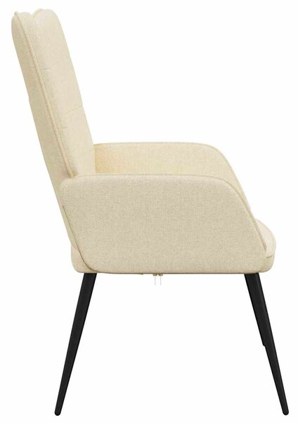 Relaxační židle krémová textil 327943