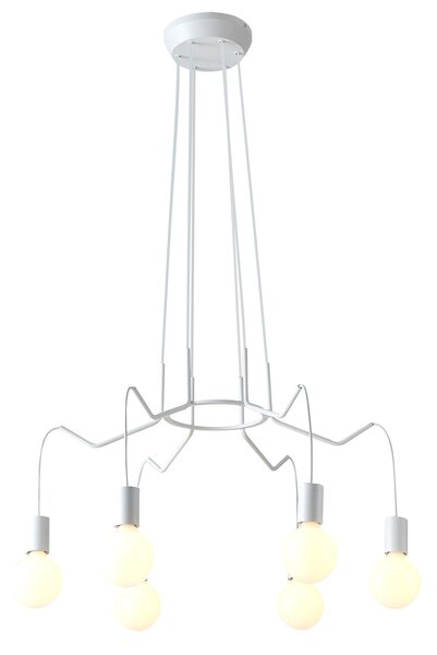 CLX Designový závěsný lustr BENEDETTO, bílý