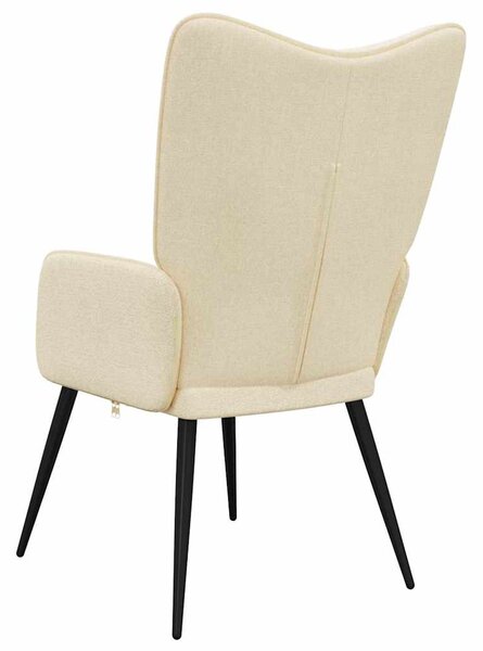 Relaxační židle krémová textil 327943