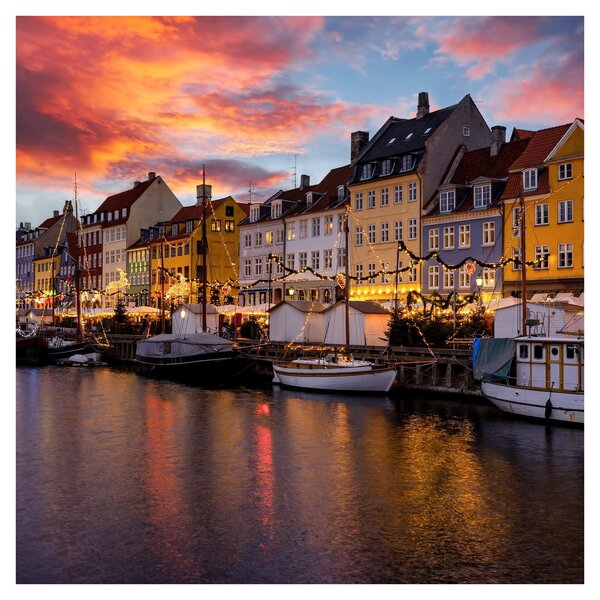 Obraz - Nyhavn, Kodaň (30x30 cm)
