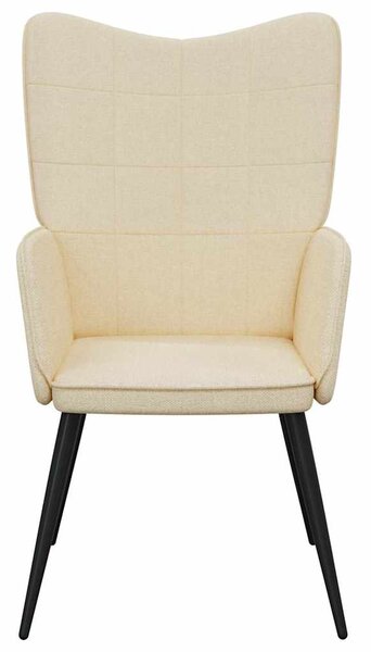 Relaxační židle krémová textil 327943