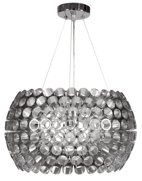 CLX Designový závěsný lustr na lanku ACHILLE, stříbrný 31-94097