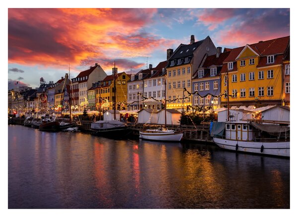 Obraz - Nyhavn, Kodaň (70x50 cm)