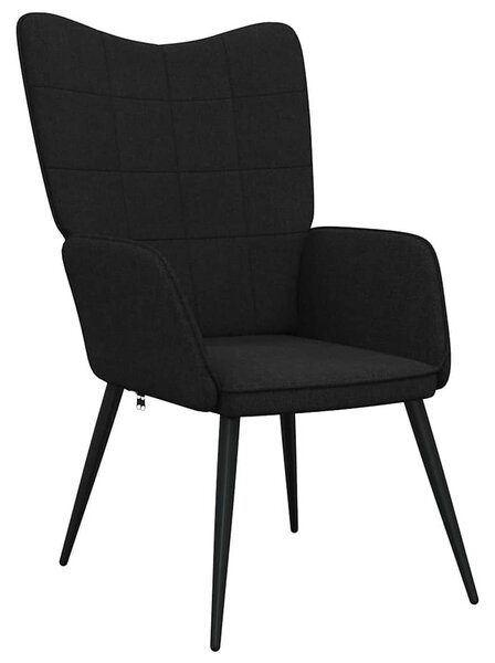 Relaxační křeslo černé textil 327947