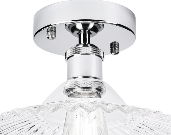 Přisazený lustr TRISH 1xE27/15W/230V lesklý chrom/čirá