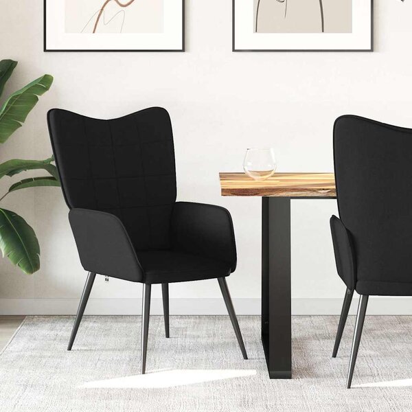Relaxační křeslo černé textil 327947
