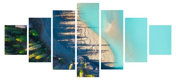 Obraz - Pohled na jezero (210x100 cm)