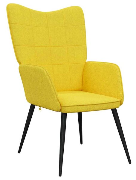 Relaxační židle hořčicově žlutá textil 327948