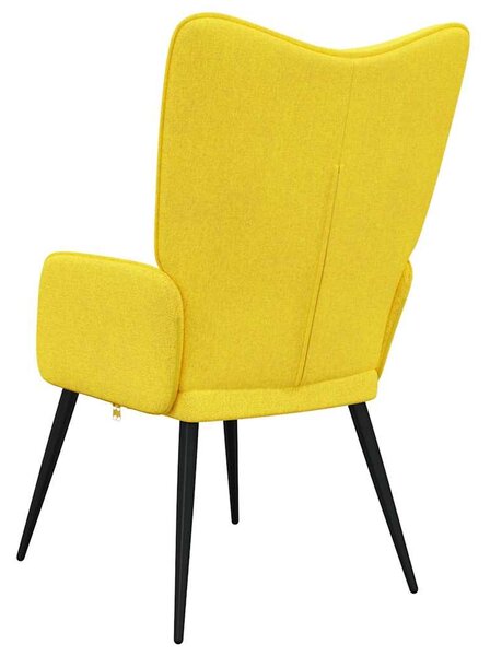 Relaxační židle hořčicově žlutá textil 327948