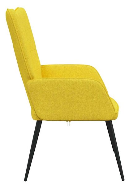 Relaxační židle hořčicově žlutá textil 327948