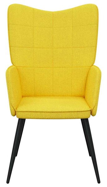 Relaxační židle hořčicově žlutá textil 327948