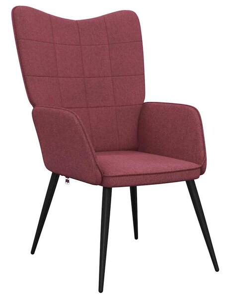 Relaxační židle vínová textil 327949