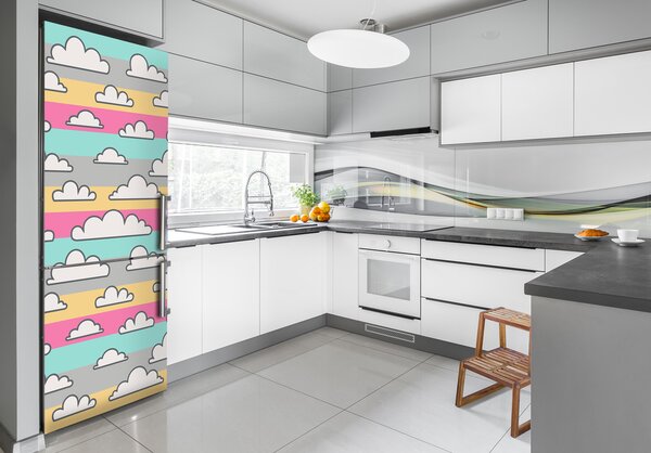 Nálepka na ledničku Mraky barevné pozadí FridgeStick-70x190-f-115066784