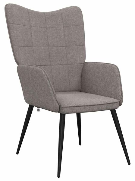 Relaxační židle se stoličkou taupe textil 327961